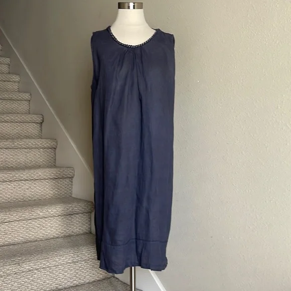 chinese dress ladies Rosemarine Linen Dress with Pockets L  Rikochet Resale Online